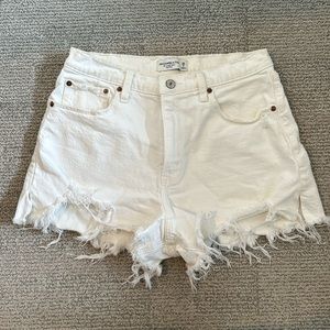 Abercrombie high rise cutoff short